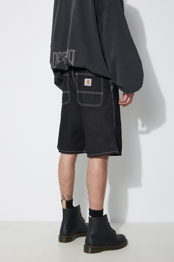 Odzież Carhartt WIP szorty jeansowe Simple I033333.892Y czarny