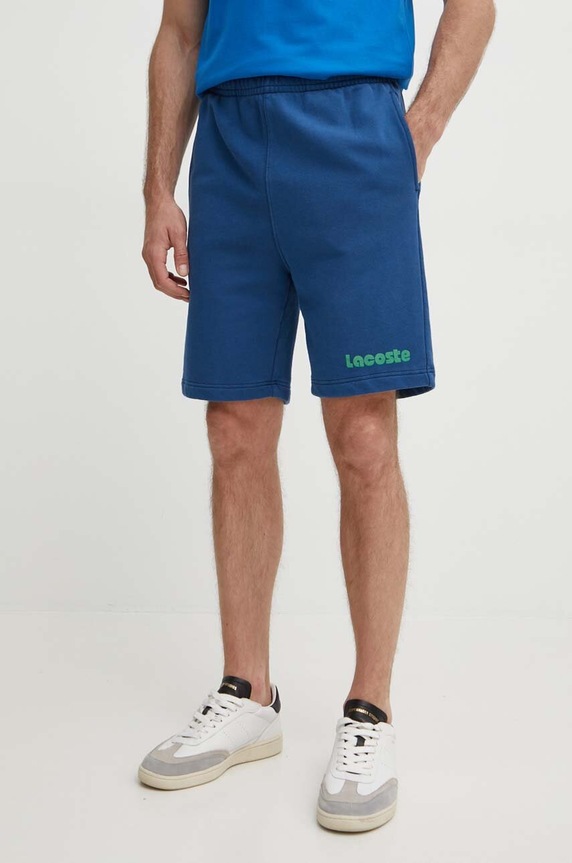 Lacoste szorty bawełniane nadruk granatowy GH7526