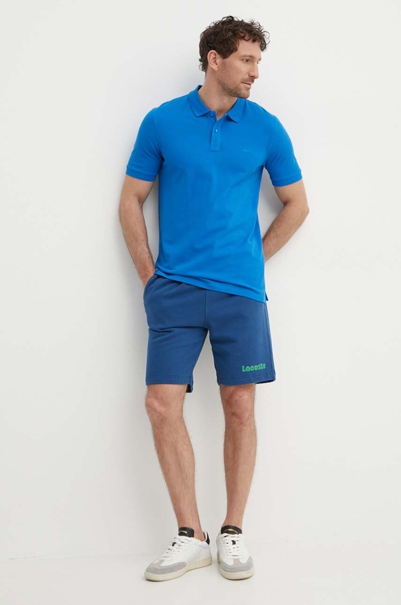 Lacoste szorty bawełniane GH7526 granatowy SS24
