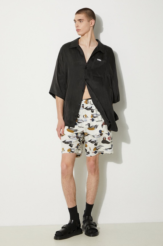 Pamučne kratke hlače Human Made Duck Shorts HM27PT018 bež SS24