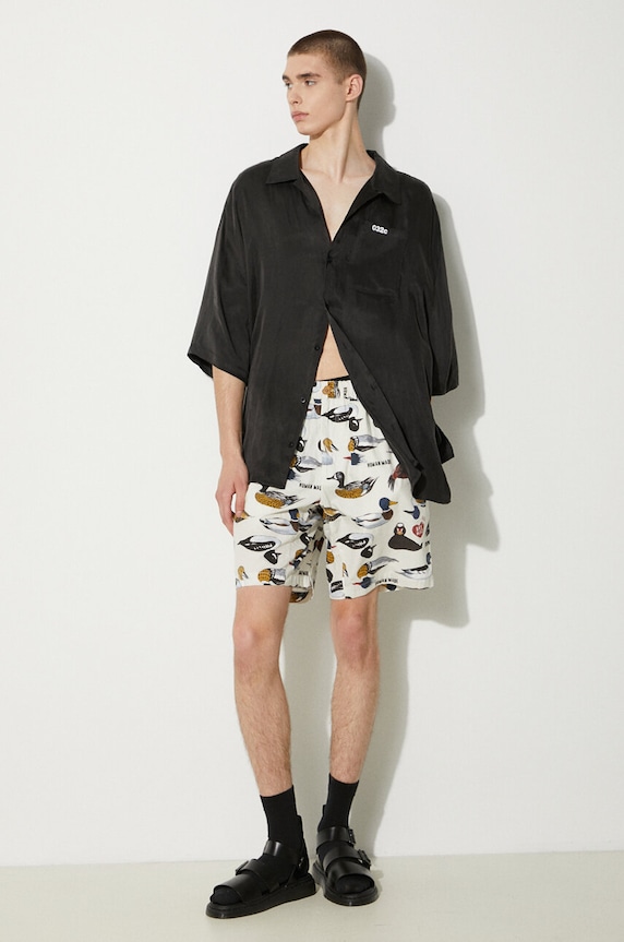 Pamučne kratke hlače Human Made Duck Shorts HM27PT018 bež SS24