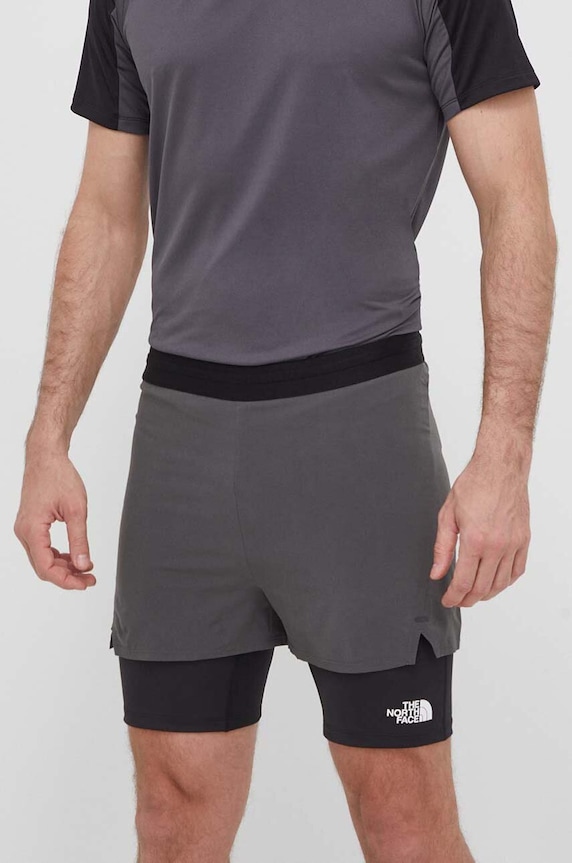 The North Face szorty sportowe Mountain Athletics tkanina szary NF0A87CKWUO1