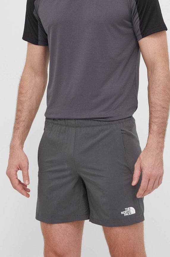Športové krátke nohavice The North Face Mountain Athletics látka sivá NF0A87JNWUO1