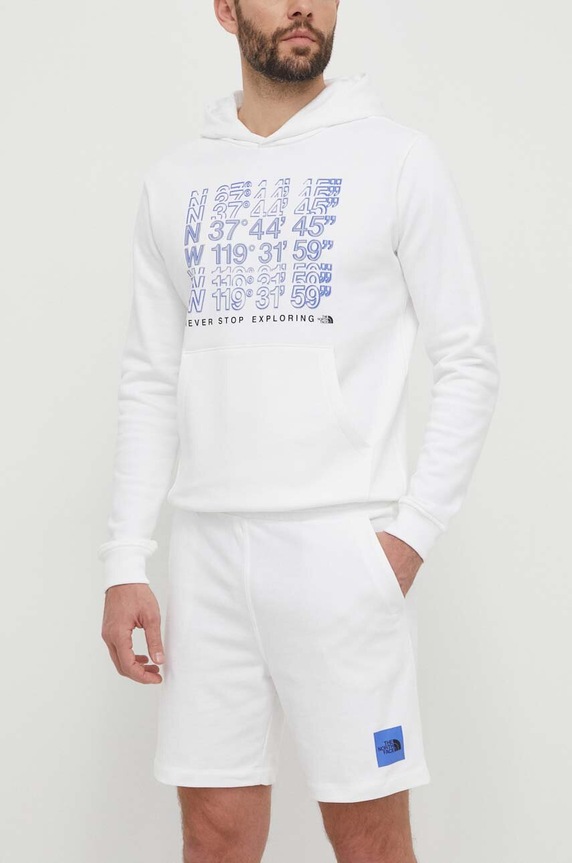 The North Face szorty bawełniane bawełna biały NF0A87ECFN41