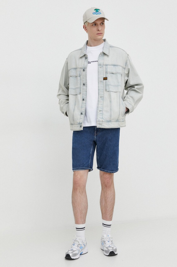 Rifľové krátke nohavice Karl Lagerfeld Jeans 241D1125 tmavomodrá SS24