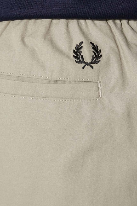 Bavlněné šortky Fred Perry Wide Leg Poplin Shorts S7173.U54 béžová