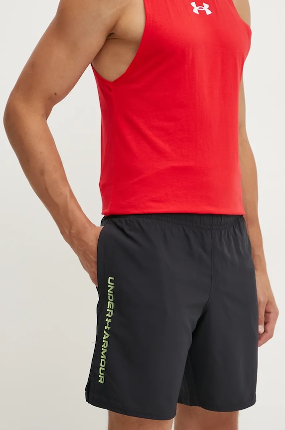Under Armour σορτς αθλητικά Ανδρικά Vanish Woven ύφασμα μαύρο 1383356