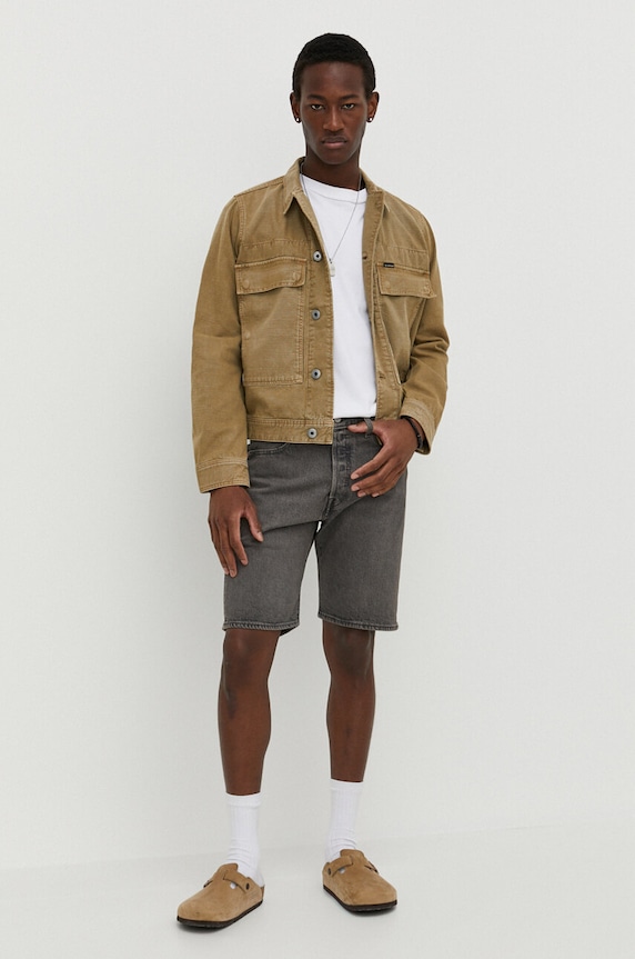 Rifľové krátke nohavice Levi's 36512 sivá SS26