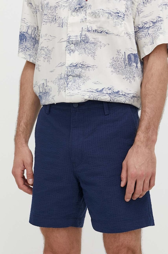 Bavlněné šortky Levi's látka námořnická modř A4661