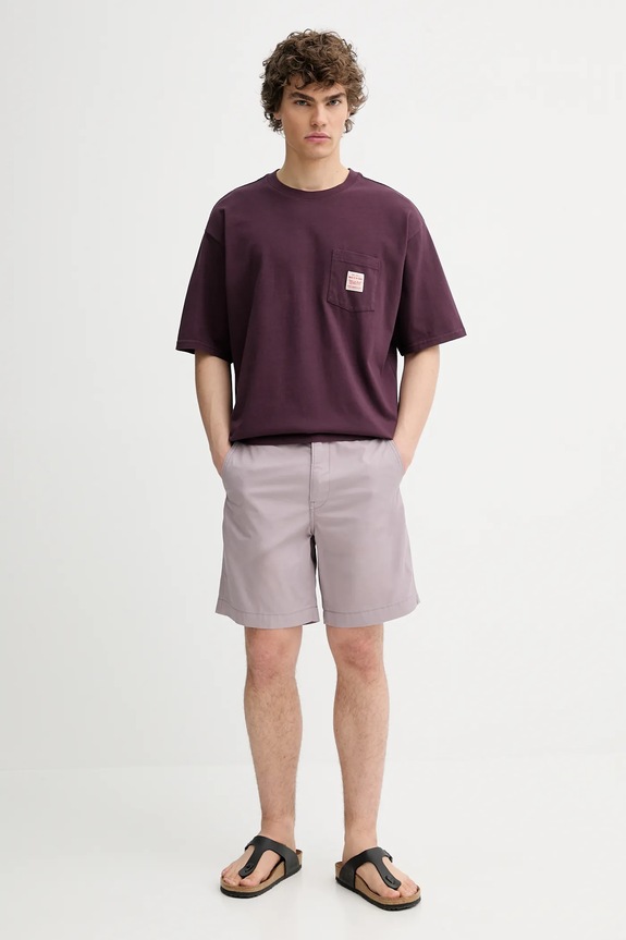 Levi's szorty bawełniane A4661 fioletowy SS25