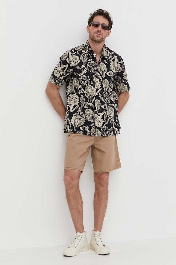 Džínové šortky Levi's A8461 béžová AA00