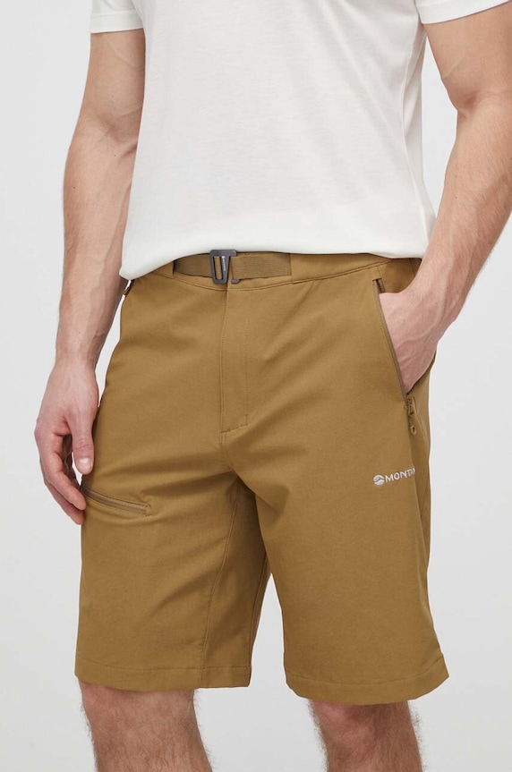 Montane szorty outdoorowe TENACITY z elastanem zielony MTENS15