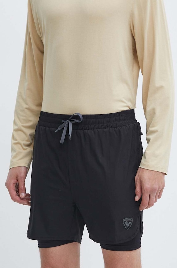 Kratke outdoor hlače Rossignol Active bez uzorka crna RLMMP47