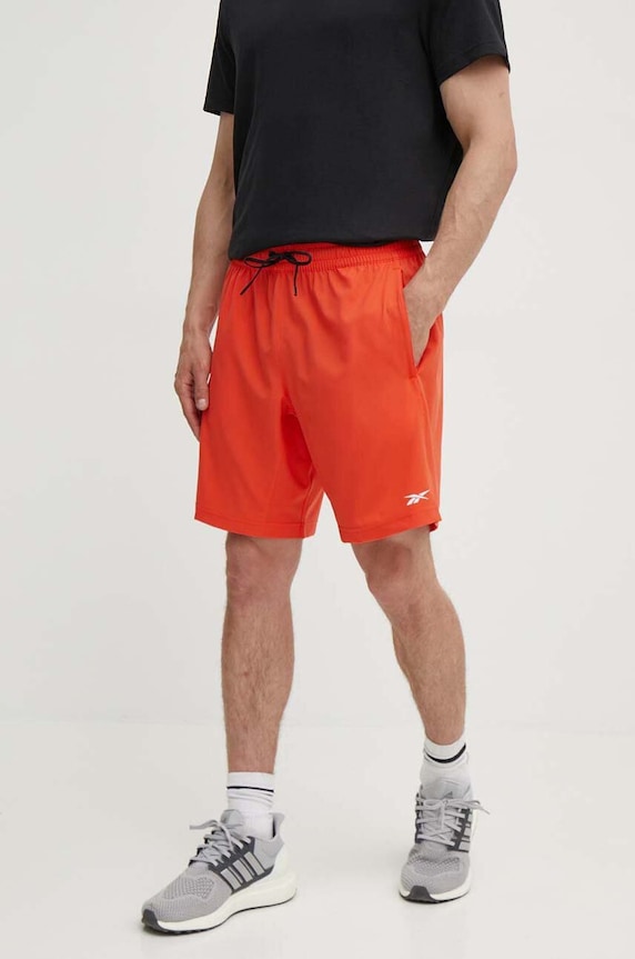Reebok edzős rövidnadrág ID TRAIN sima piros 100076412
