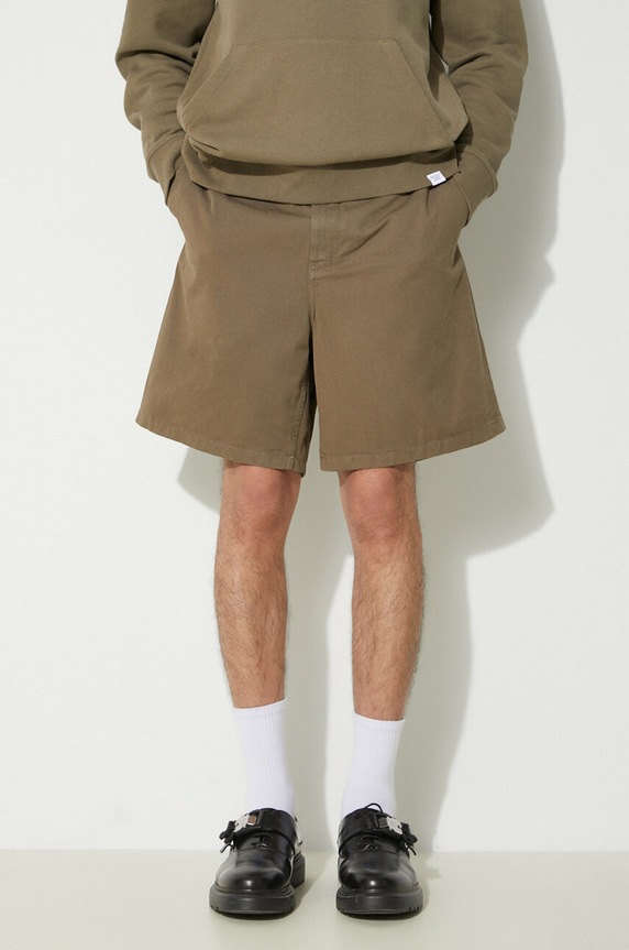 Norse Projects pantaloni scurti din bumbac Aros Regular Organic verde N35.0597.8076