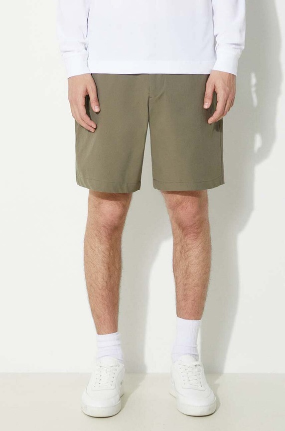 Norse Projects szorty Ezra Relaxed Solotex z elastanem zielony N35.0603.8076