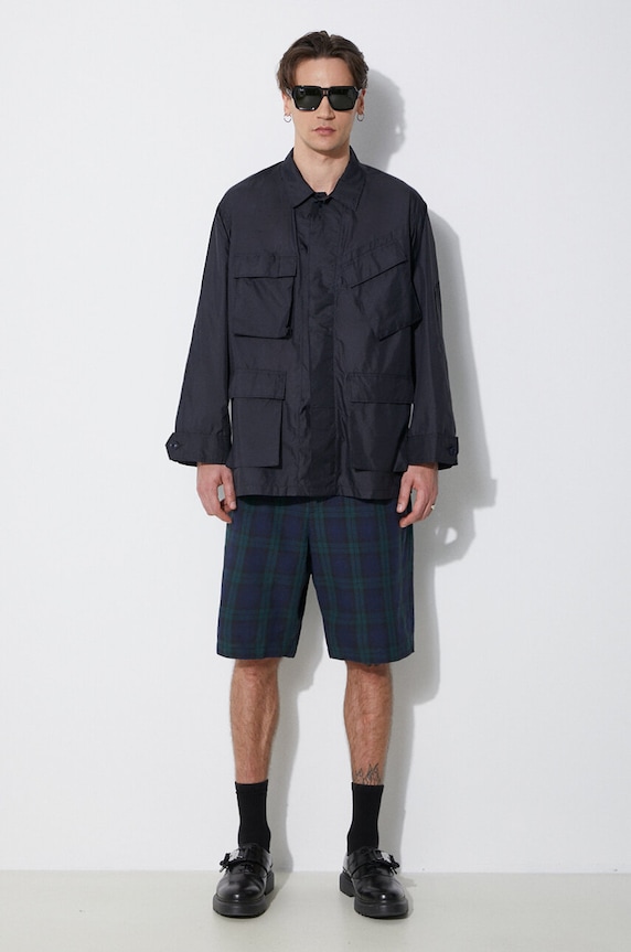 Lanene kratke hlače Engineered Garments Sunset OR268.ZT193 mornarsko plava SS24