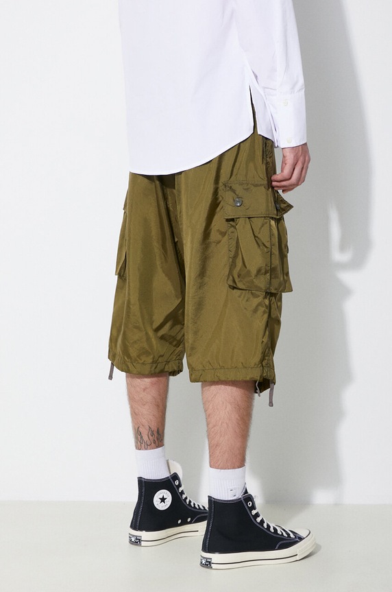 Îmbrăcăminte Engineered Garments pantaloni scurti FA Short OR276.DZ027 verde