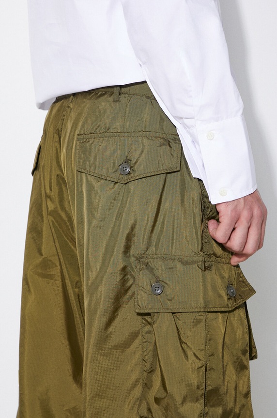 Engineered Garments pantaloni scurti FA Short OR276.DZ027 verde