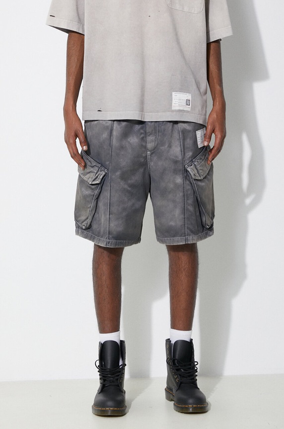 Maison MIHARA YASUHIRO szorty Rc Twill Cargo Shorts tkanina szary A12PT043