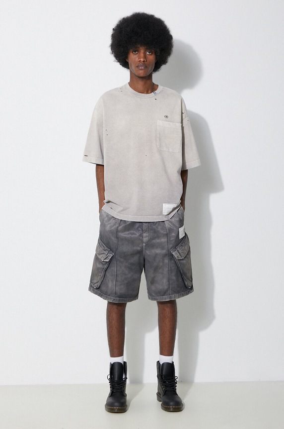 Maison MIHARA YASUHIRO szorty Rc Twill Cargo Shorts A12PT043 szary SS24