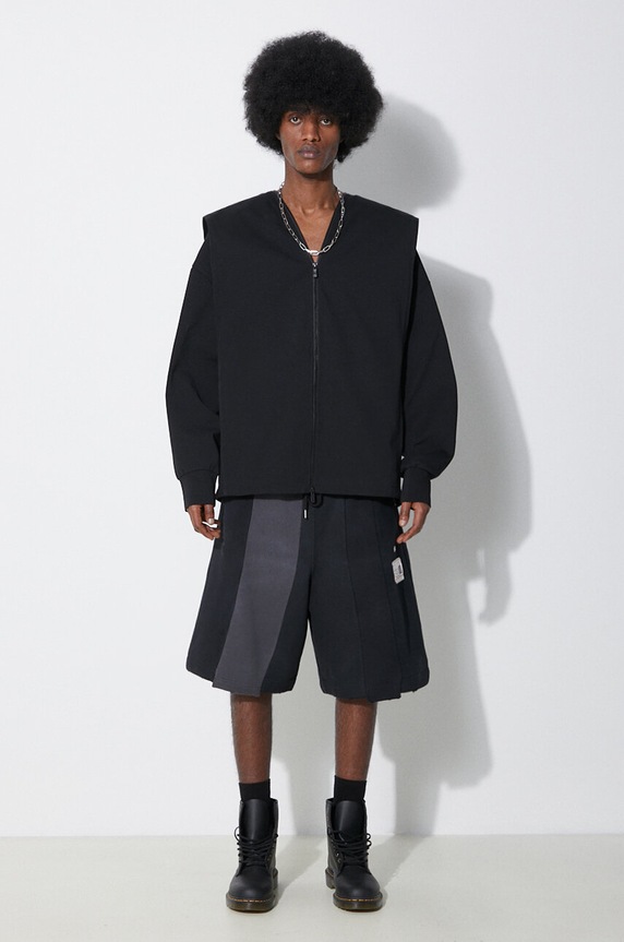 Maison MIHARA YASUHIRO cotton shorts Vertical Switching A12SP563 black SS24