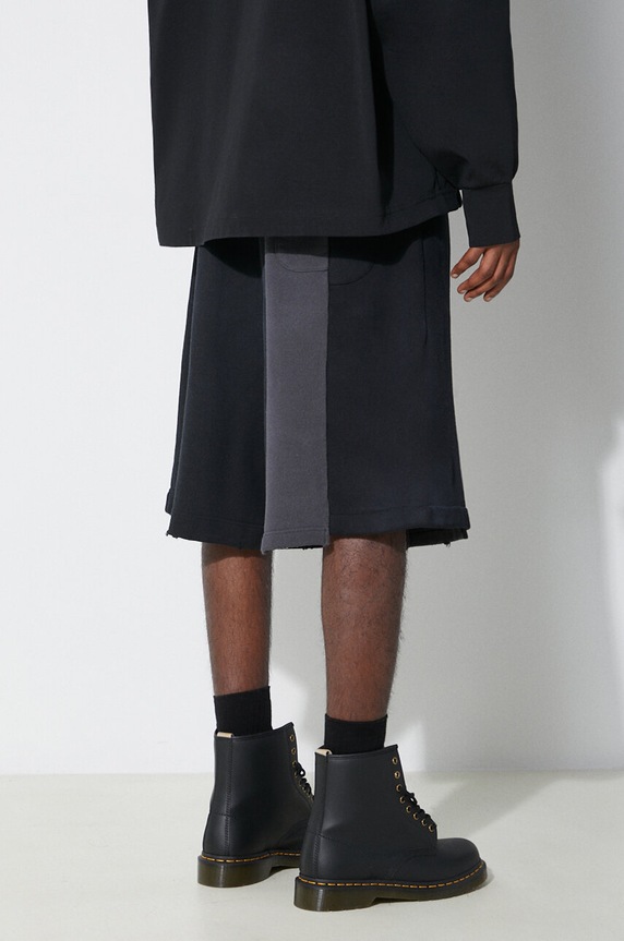 Clothing Maison MIHARA YASUHIRO cotton shorts Vertical Switching A12SP563 black
