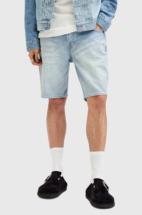 Джинсовые шорты AllSaints SWITCH SHORT M020TA голубой SS24