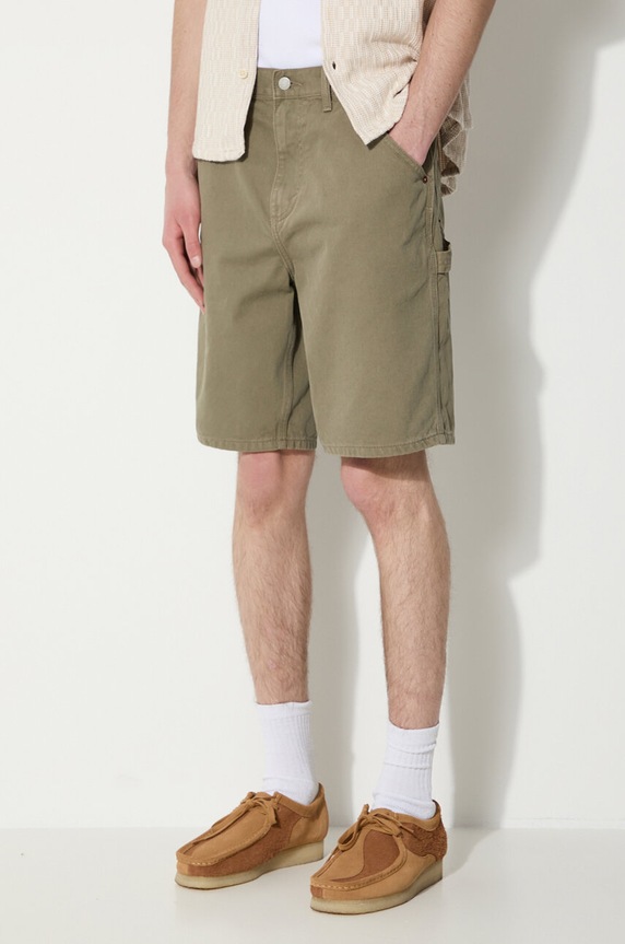 thisisneverthat denim shorts Carpenter Short cotton green TN241WSOKS05