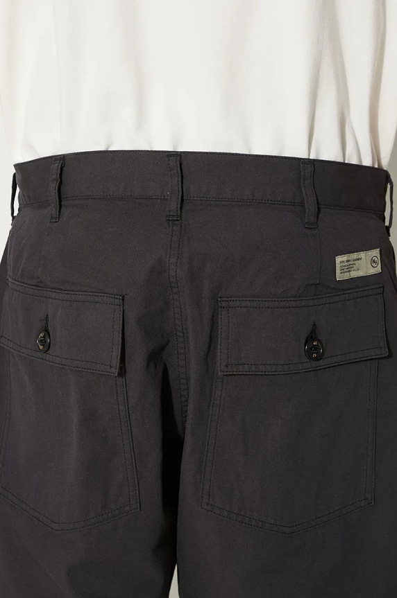 NEIGHBORHOOD pantaloncini Baker Short Pants nero 241AQNH.PTM02