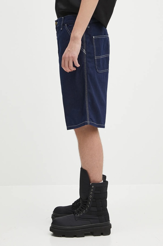 Carhartt WIP szorty jeansowe bawełniane Simple Short I033333.012Y granatowy SS25