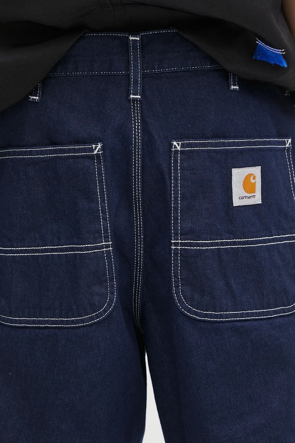 Carhartt WIP szorty jeansowe bawełniane Simple Short granatowy I033333.012Y