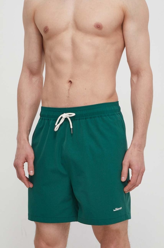 The Mercer Brand fürdőnadrág Swimtrunk zöld MEAP241009