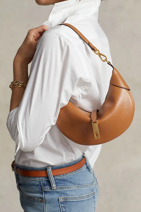 Polo Ralph Lauren geantă croissant de damă din piele 428871248