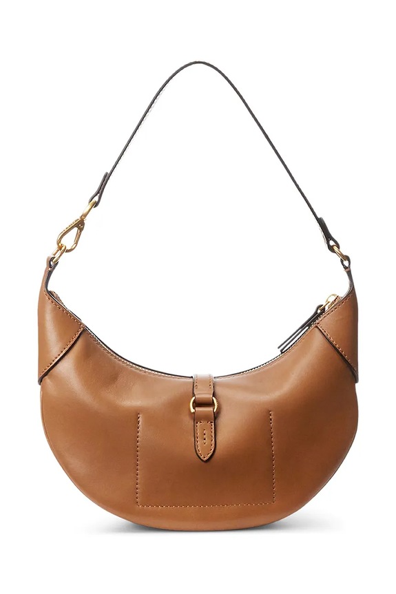 Accesorii Polo Ralph Lauren geantă croissant de damă din piele 428871248 bej