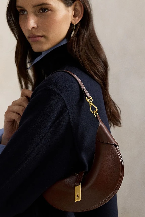 Polo Ralph Lauren torebka rogal damska skórzana 428871248
