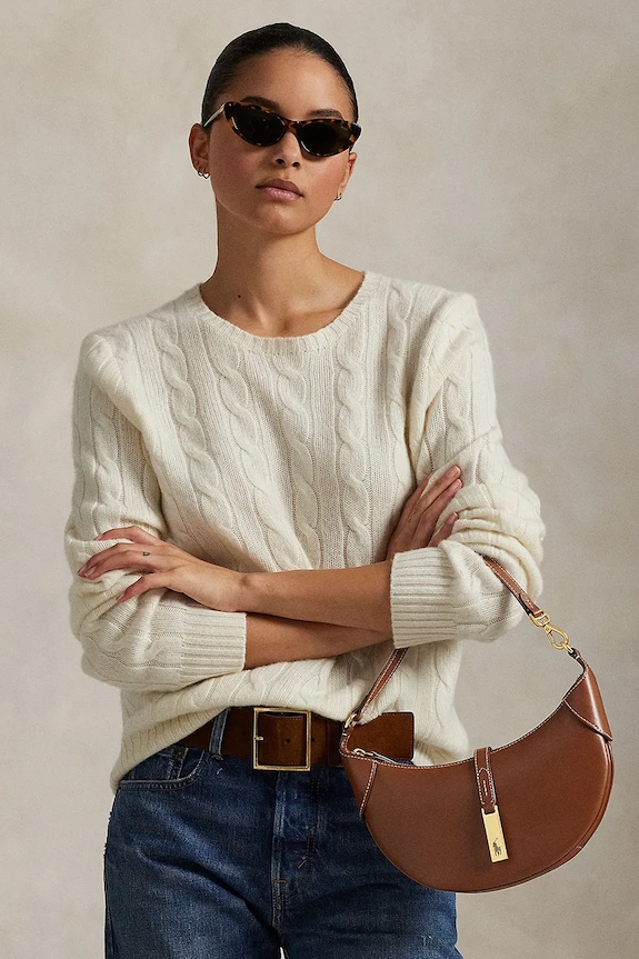 Polo Ralph Lauren torebka rogal damska skórzana 428871248