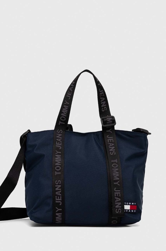Kabelka Tommy Jeans hladký námořnická modř AW0AW15817