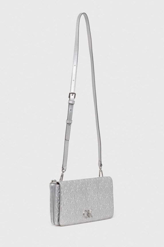 Kabelka Calvin Klein K60K611338 stříbrná SS24