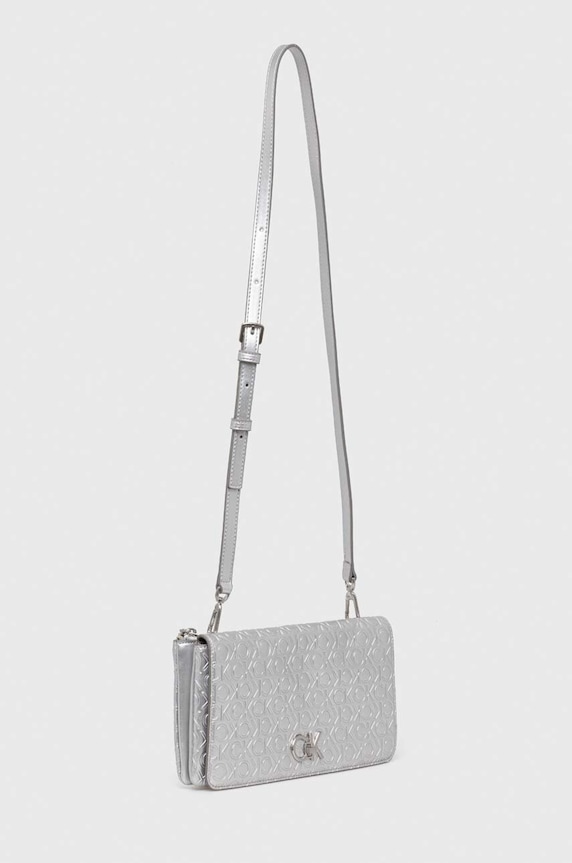 Kabelka Calvin Klein K60K611338 stříbrná SS24