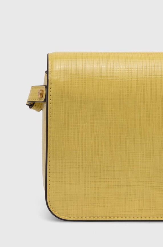 Akcesoria Tory Burch torebka skórzana Robinson Crosshatched 154731.700 żółty