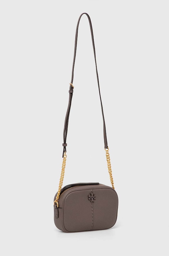 Tory Burch torebka skórzana McGraw Camera 147578.963 brązowy SS24