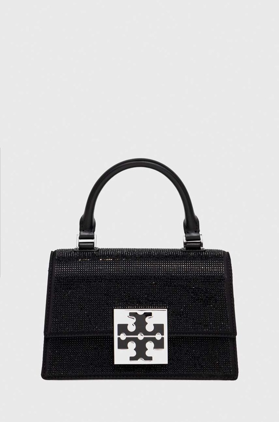Tory Burch torebka Bon Bon Embellished Mini tekstylny czarny 150372.001