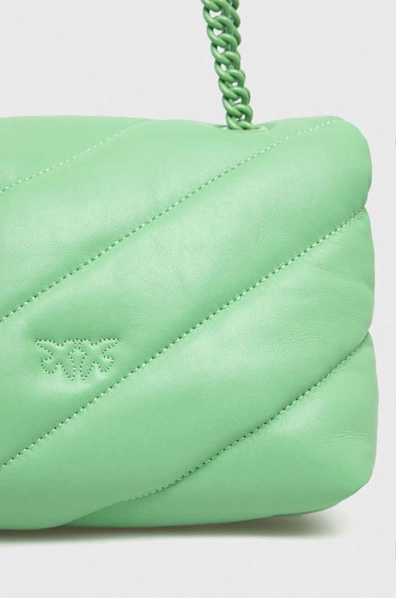 Pinko torebka skórzana zielony 100039.A1JO