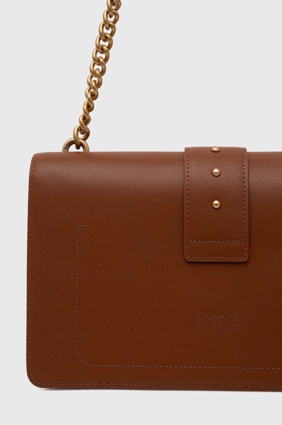 Akcesoria Pinko torebka skórzana 100053.A0F1 brązowy