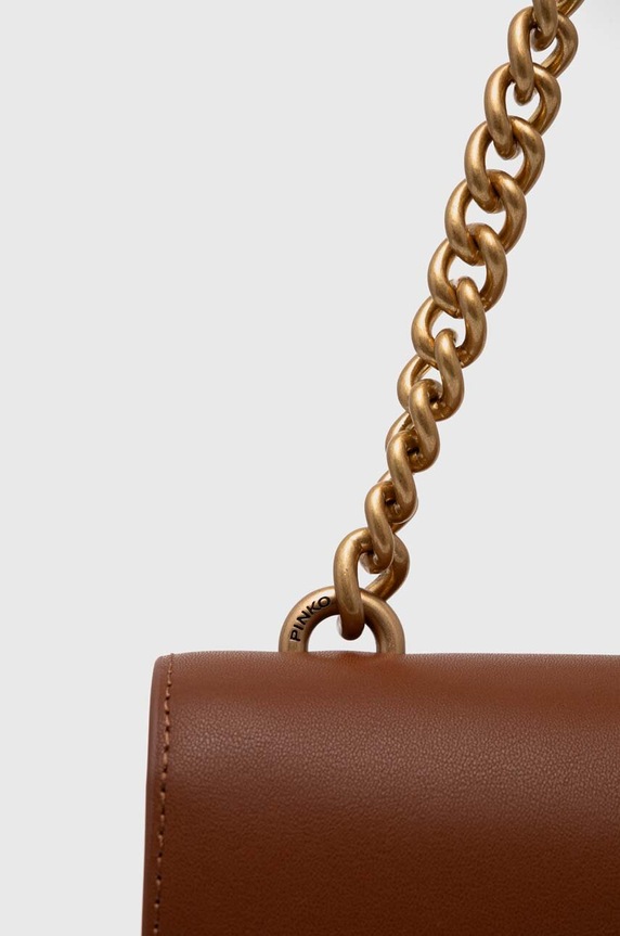 Pinko torebka skórzana brązowy 100053.A0F1