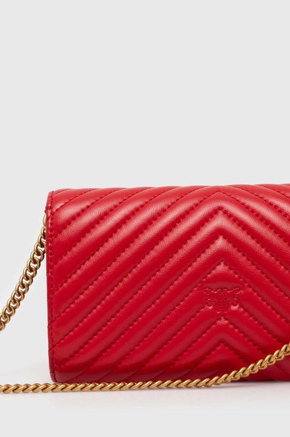 Akcesoria Pinko torebka skórzana 100062.A0GK czerwony