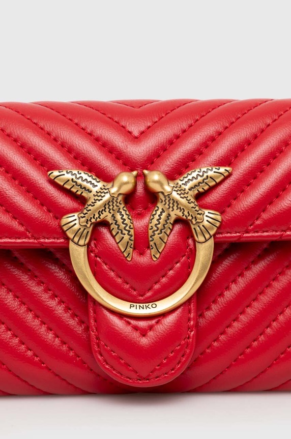 Pinko torebka skórzana 100062.A0GK czerwony
