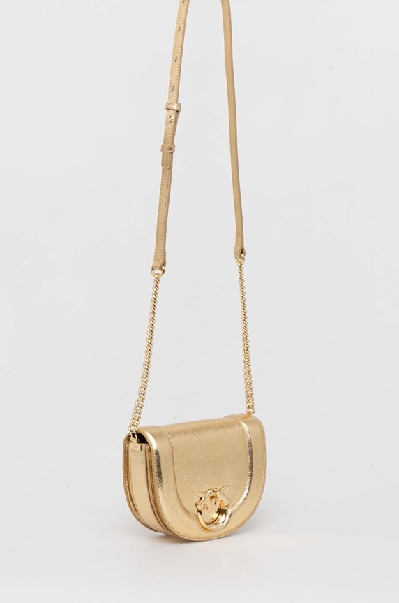 Akcesoria Pinko torebka skórzana 101969.A1JG złoty