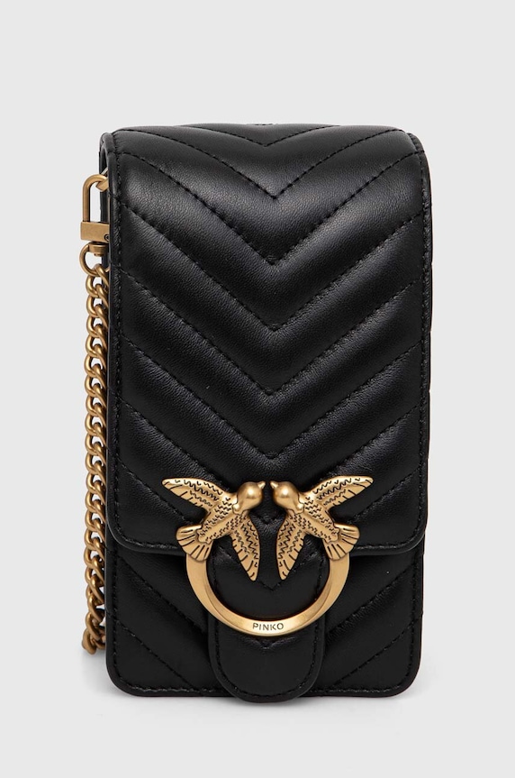 Pinko poseta de piele uni negru 102739.A0GK